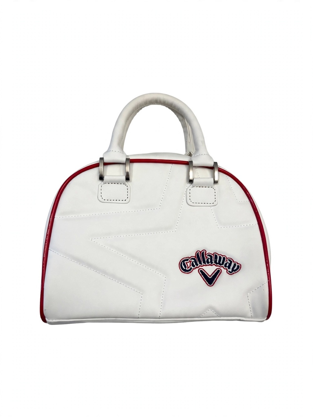 Callaway White Mini Satchel with Red Trim